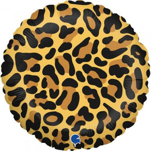 18'' Leopard Spots Round Foil Balloon UNINFLATED