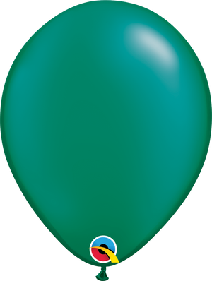 05 Inch Round Pearl Emerald Green Qualatex Plain Latex Balloons UNINFLATED