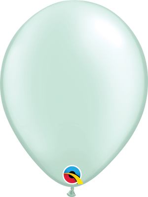 05 Inch Round Pearl Mint Green Qualatex Plain Latex Balloons UNINFLATED