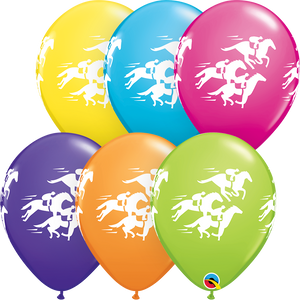 11 Inch Printed Tropical Assortment Racehorse Wrap Qualatex Latex Balloon UNINFLATED