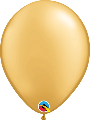 16 Inch Round Gold Qualatex Latex Balloons UNINFLATED