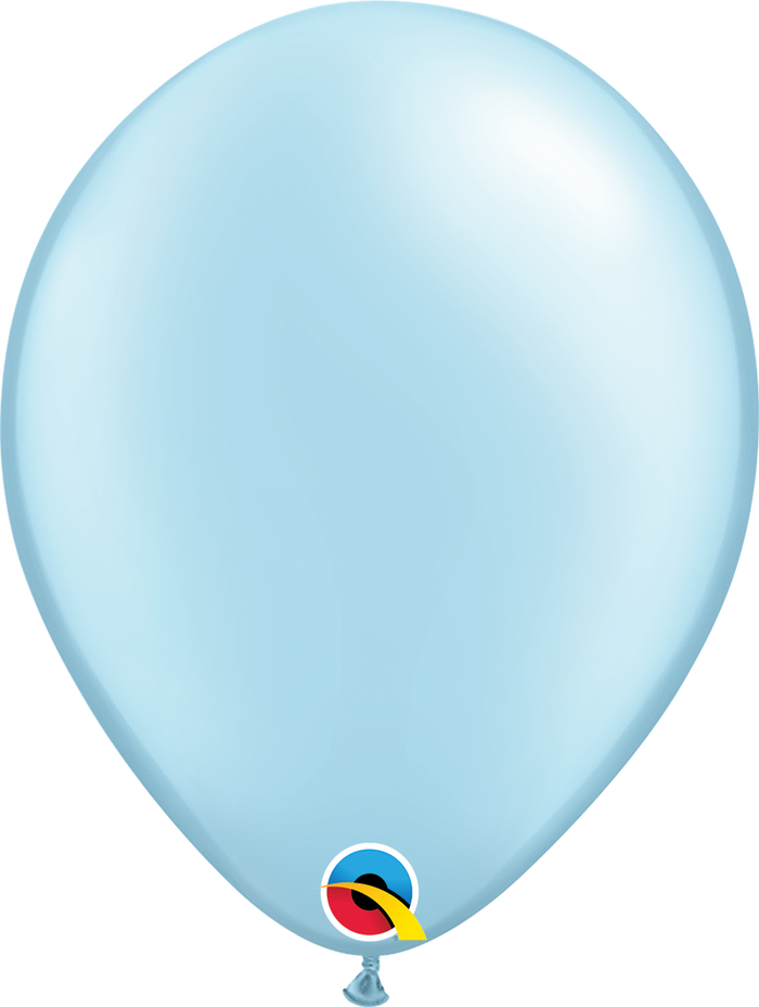 16 Inch Round Pearl Light Blue Qualatex Latex Balloons UNINFLATED