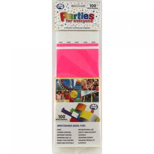 Hot Pink Tyvek Wristbands Pack of 100