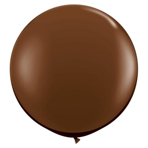 3ft Round Chocolate Brown Qualatex Plain Latex Balloon UNINFLATED