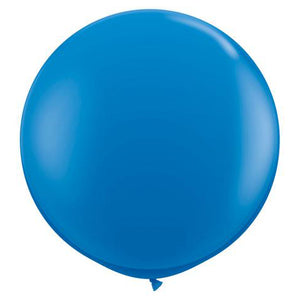 3ft Round Dark Blue Qualatex Plain Latex Balloon UNINFLATED