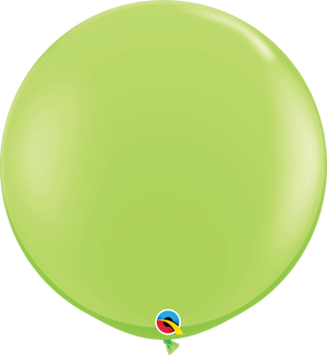 3ft Round Lime Green Qualatex Plain Latex Balloon UNINFLATED