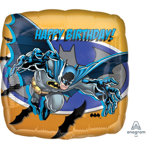 45cm Batman Happy Birthday Square Foil Balloon UNINFLATED