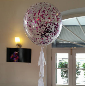Giant 90cm (3ft) Confetti Balloon with One Tassel each
