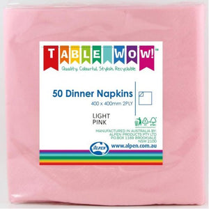 Light Pink Dinner Napkins - Pack of 50