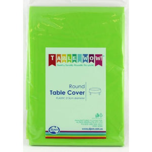 Lime Green Plastic Round Tablecover