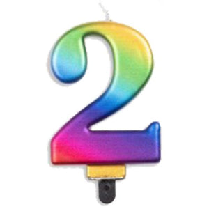 Rainbow Jumbo Candle Number #2