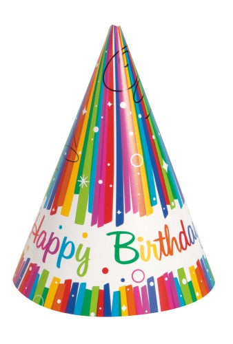 Rainbow Ribbons Birthday Party Hats – The Party Superstore