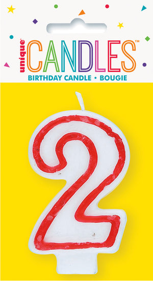 Red Border Candle Number #2