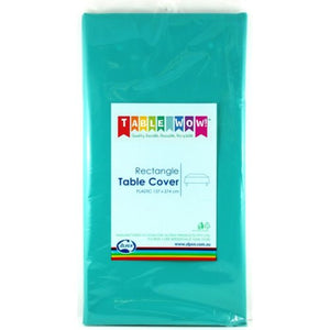 Teal Plastic Rectangle Tablecover