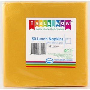Yellow Lunch Napkins - Pack of 50