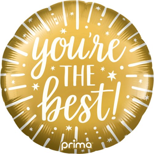 18 Inch You're the Best Gold  Foil Balloon UNINFLATED