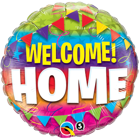 18 Inch Welcome Home  Foil Balloon UNINFLATED