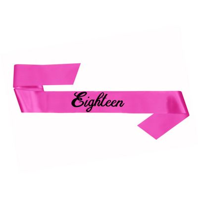 18th Birthday Sash- Pink