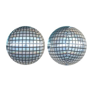4D Sphere Traditional Disco Ball Holographic Foil Balloon UNINFLATED