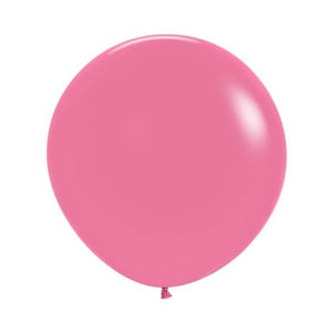 24 Inch (60 CM) Round Fashion Rose Sempertex Plain Latex Balloon UNINFLATED