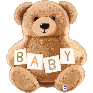 24 inch Baby Teddy Bear Shape Foil Balloon UNINFLATED