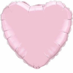 36" Heart Pearl Pink Qualatex Plain Latex Balloons UNINFLATED