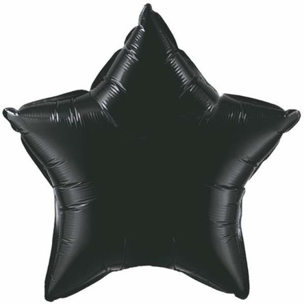36" Star Black Foil Balloon UNINFLATED