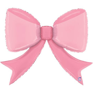 41inch Pretty Pink Bow SuperShape Foil Balloon UNINFLATED