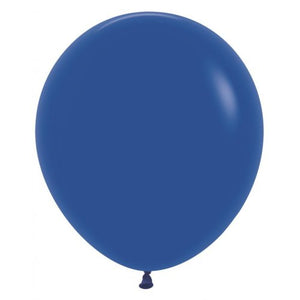 46 CM Round Fashion Royal Blue Sempertex Plain Latex Balloon UNINFLATED