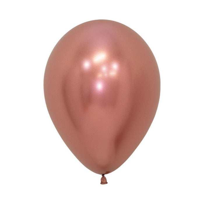 5 Inch Round Reflex Rose Gold Sempertex Plain Latex Balloons UNINFLATED