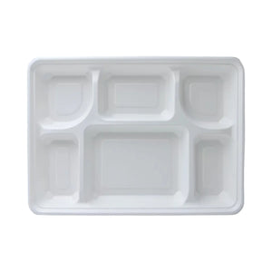 Eco Friendly 6 Compartment Tray / Plate - Pack of 25