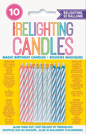 Magic spiral Relighting Birthday Candles
