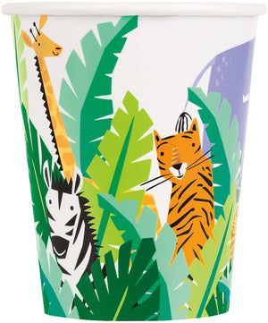 Animal Safari 8x270ml (9oz) Paper Cups - Pack of 8