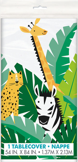 Animal Safari Party Plastic Printed Rectangle Tablecover