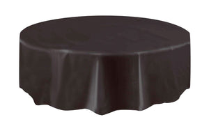 Black Plastic Round Tablecover