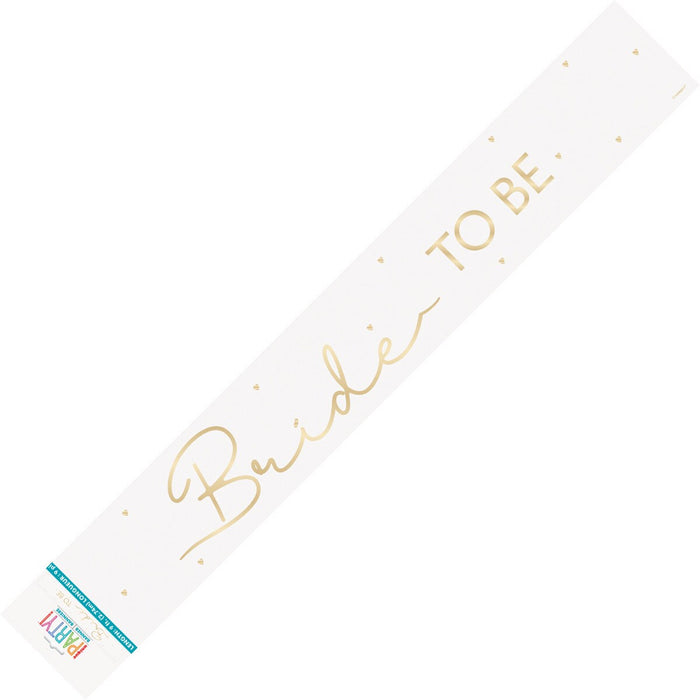 BRIDE TO BE FOIL BANNER 2.74M (9')