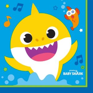 Baby Shark Lunch Napkins - Pack of 16