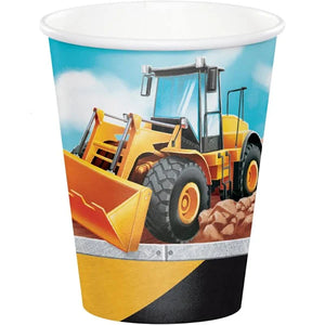 Big Dig Construction Party Paper Cups - Pack of 8