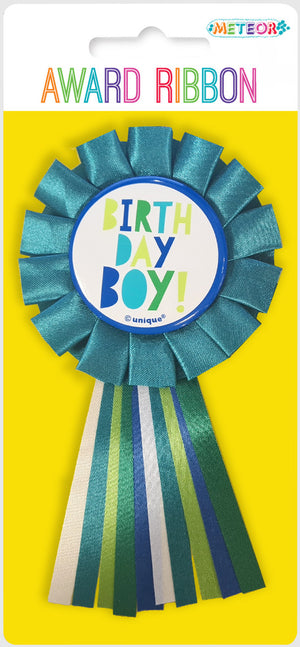 Blue & Green "Birthday Boy" Award Ribbon