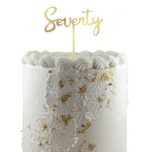 Seventy Gold Acrylic Cake Topper