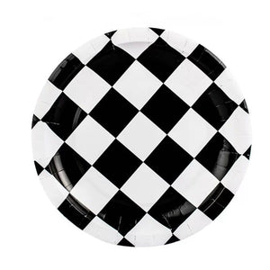 Black and White Checkered Plate