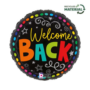 18 Inch Colourful Welcome Back Foil Balloon UNINFLATED