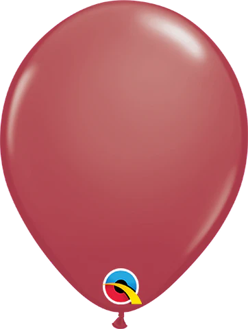 11 Inch Round Cranberry Qualatex Plain Latex Balloons UNINFLATED