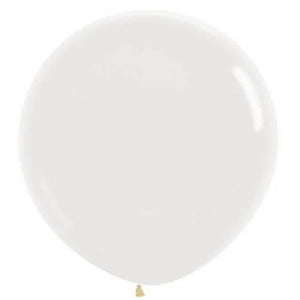 3ft Round Crystal Clear Qualatex Plain Latex Balloon UNINFLATED