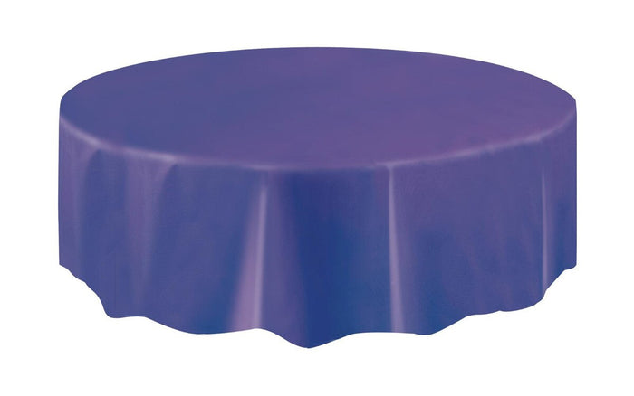 Purple Plastic Round Tablecover