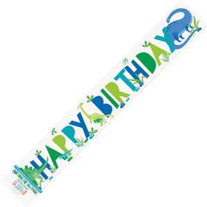 DINOSAUR HAPPY BIRTHDAY FOIL BANNER 2.74M (9')