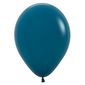 5 Inch Round Deep Teal Pack of 100 Sempertex Plain Latex Balloons UNINFLATED