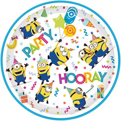 Minions Paper Dinner Plates - Pack of 8