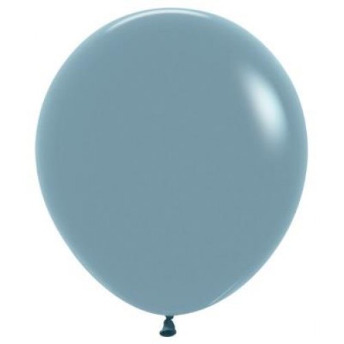 46 CM Round Pastel Dusk Blue Sempertex Plain Latex Balloon UNINFLATED