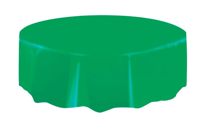 Emerald Green Plastic Round Tablecover